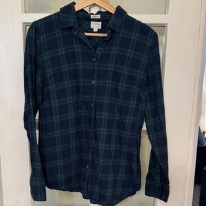 J. Crew women’s Green and Blue Plaid Shirt